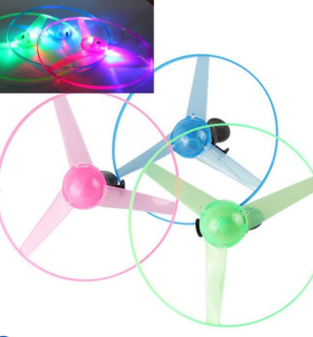 Flygende spinner med lys