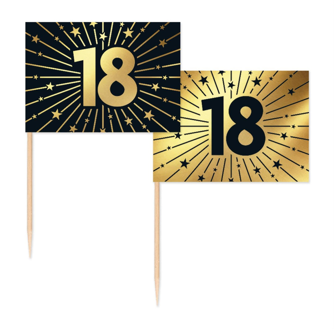 Kakepynt -flagg 18år