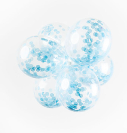 Konfetti ballong blå