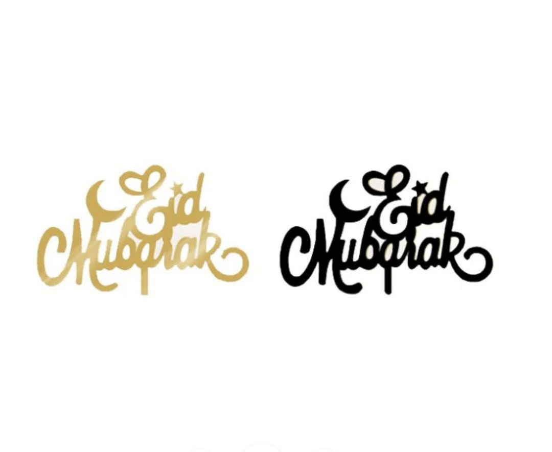 Kaketopper - Eid Mubarak, Skrift