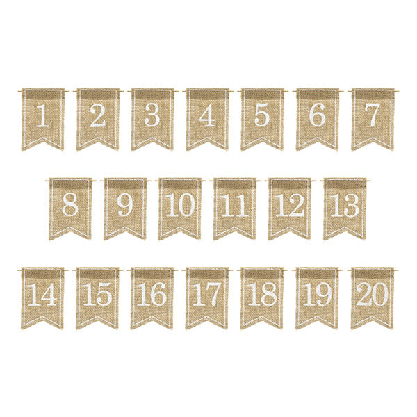 Bordnummer, 1-20