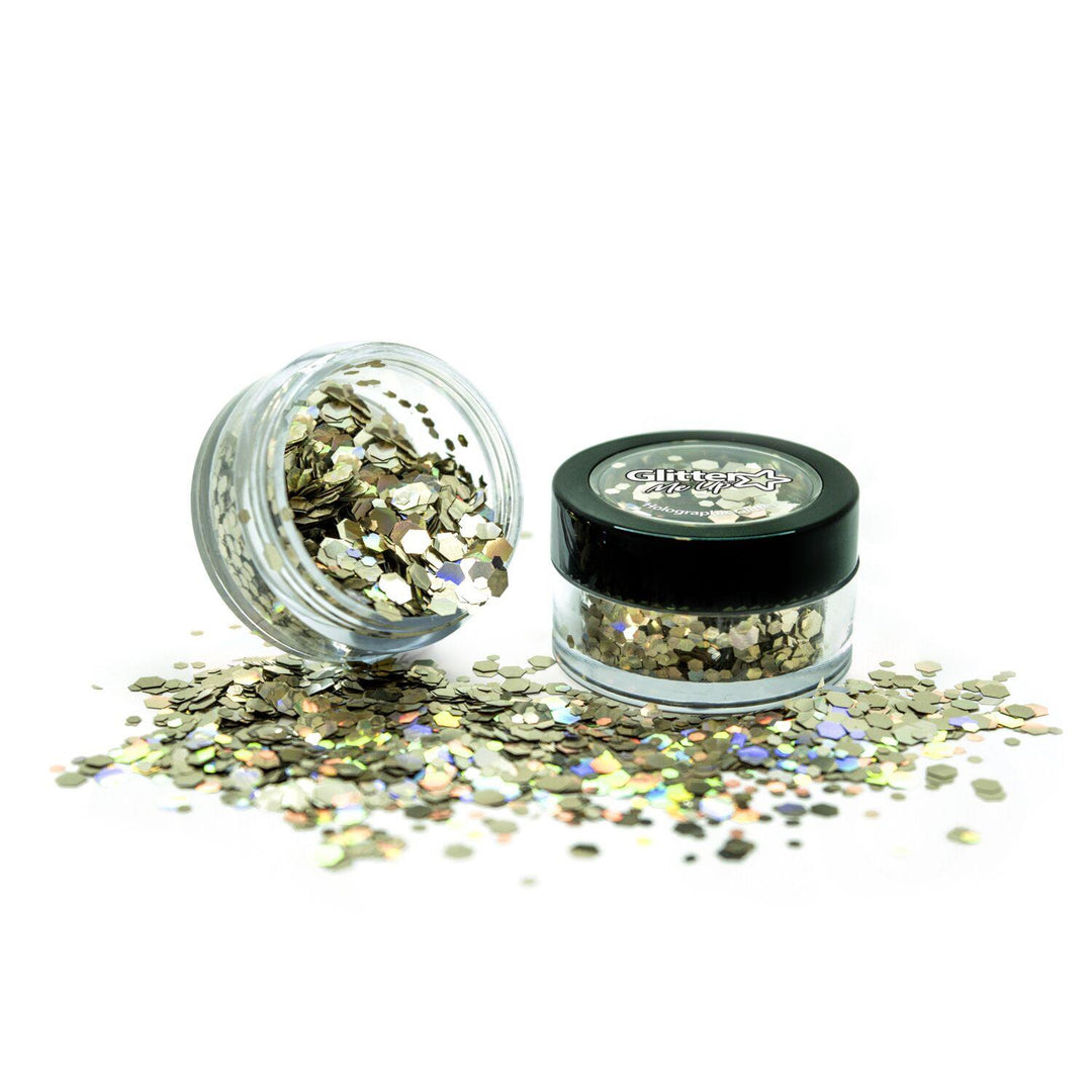 Glitter holografisk chunky - Golden girl