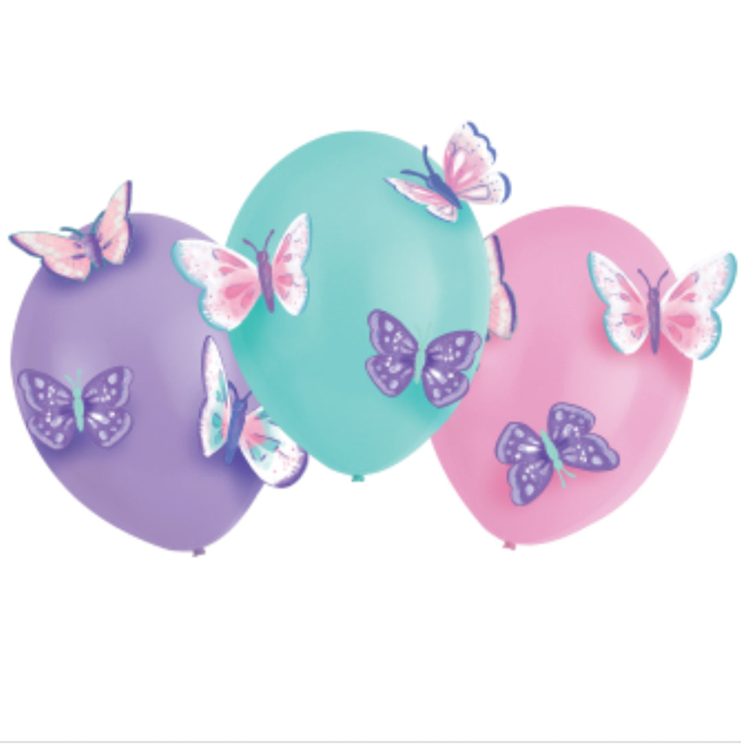 Ballonger med sommerfugler