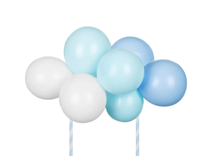Kaketopper - Blå mini ballongbue