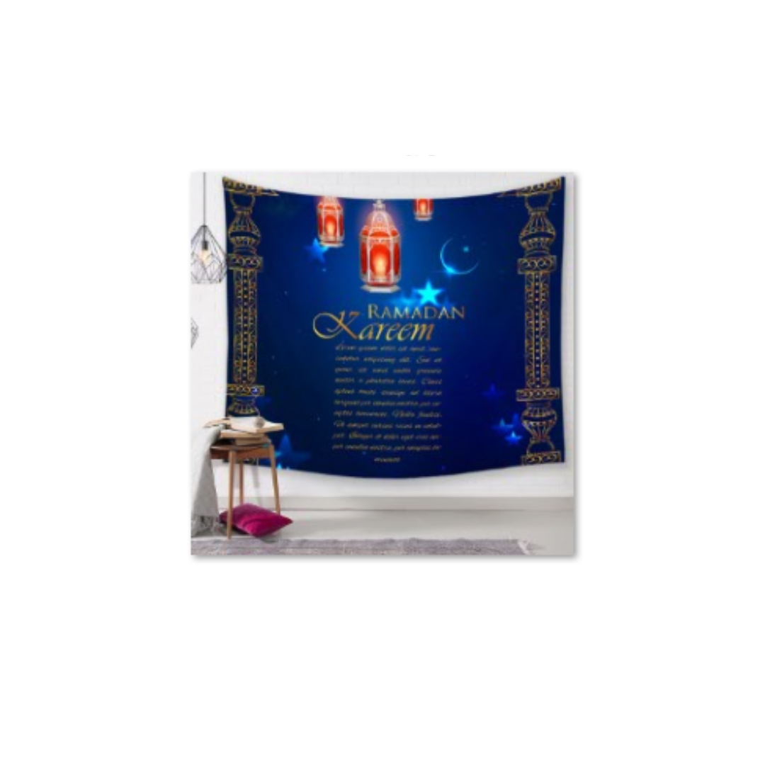Ramadan/Eid Mubarak Banner i stoff