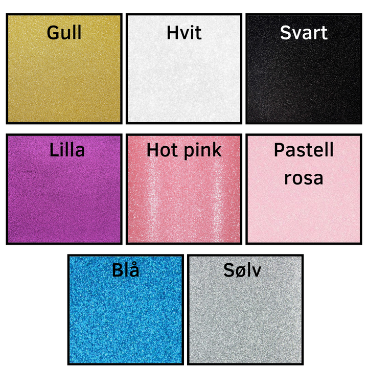 Skreddersydd Kakeskilt i Glitterpapp