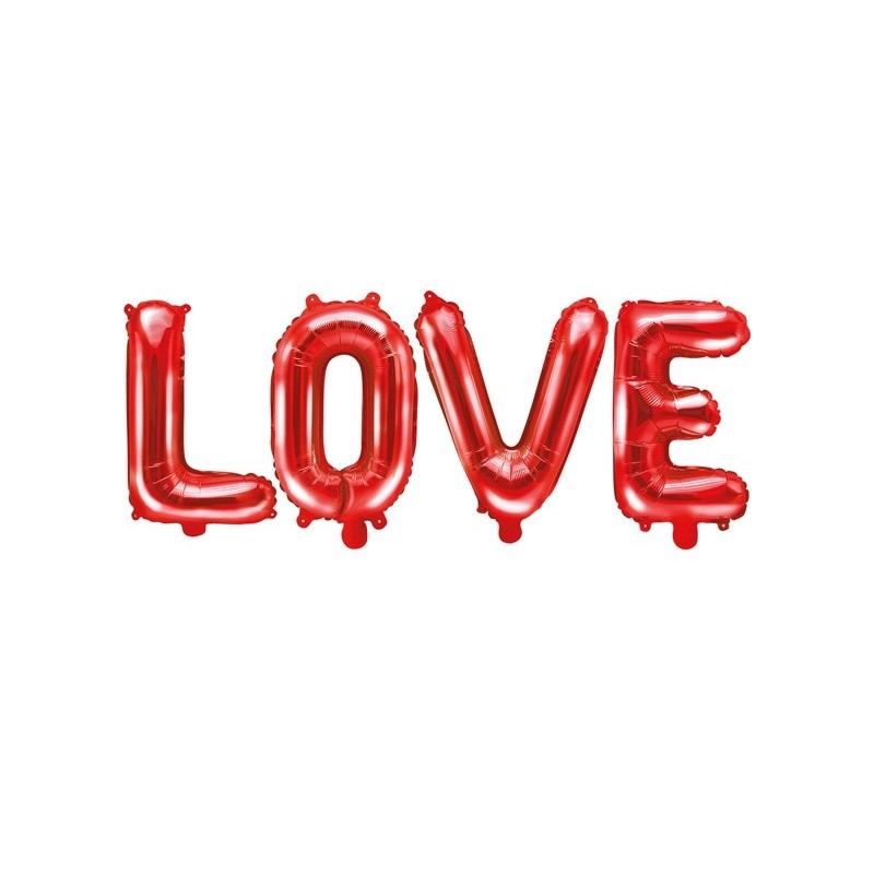 Folieballong - Love, Rød