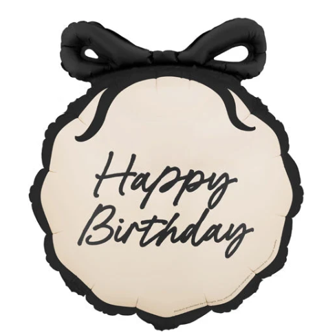 Folieballong - Happy Birthday, sløyfe