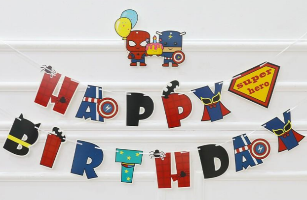 Banner Happy Birthday - Spiderman