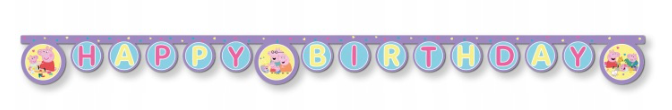 Peppa gris Happy birthday banner