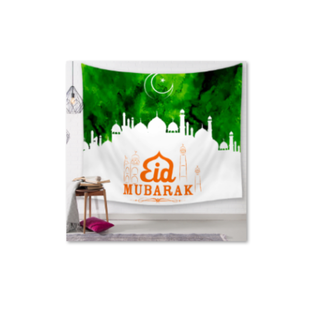 Ramadan/Eid Mubarak Banner i stoff