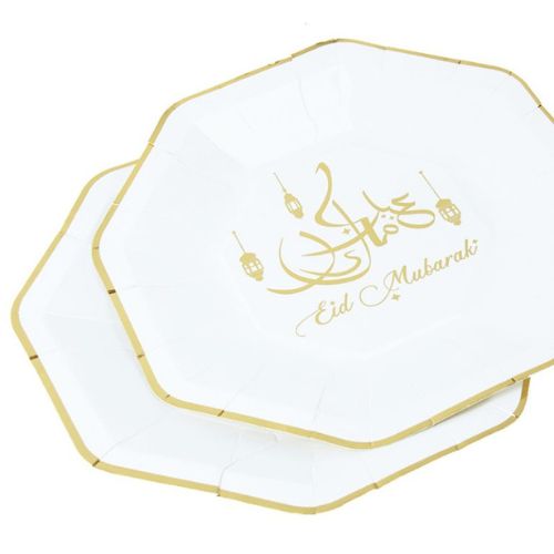 Eid Papirplater Hvitt Gull 9 tommer 8 karat
