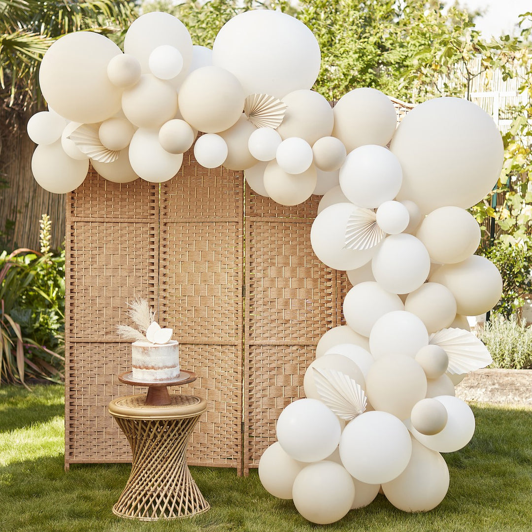 DIY Ballongbue - Nude & Hvit