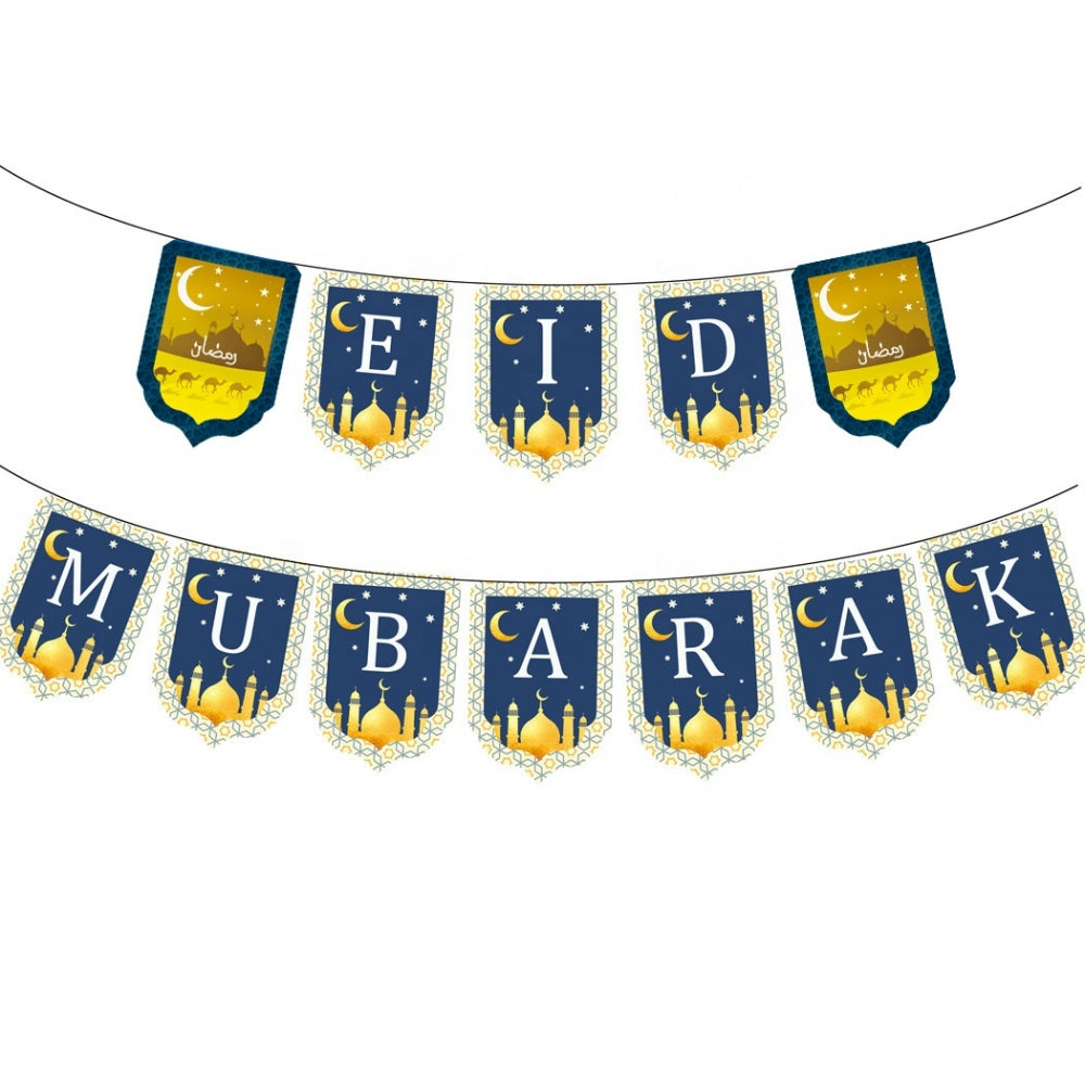 Eid Mubarak Banner, Blå og gull