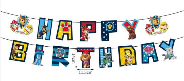 Paw Patrol Happy birthdag banner