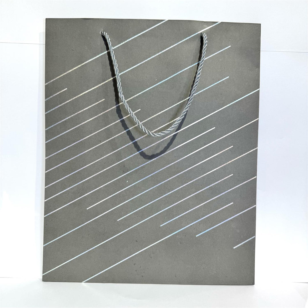 Gavepose 32x26x10 cm - Grå holografisk