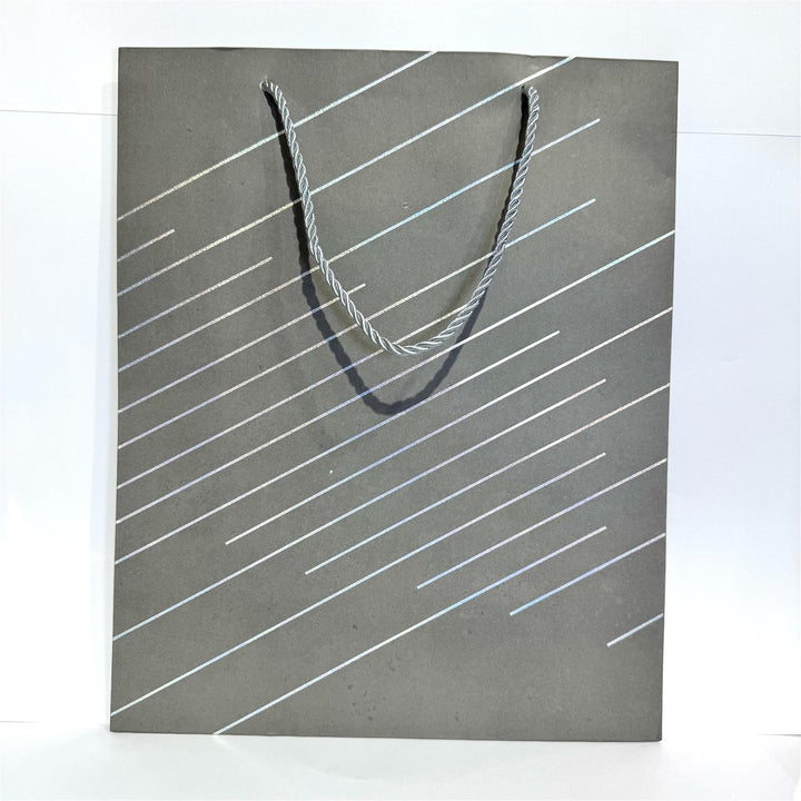 Gavepose 32x26x10 cm - Grå holografisk