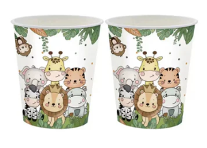 Pappkopper - Jungeldyr 10 stk