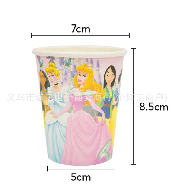 Pappkopper Disney prinsesse 10stk