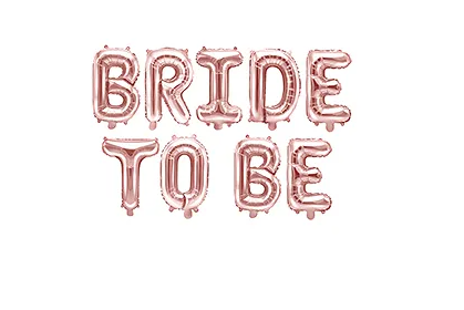 Folieballong - Bride To Be, Rosegull