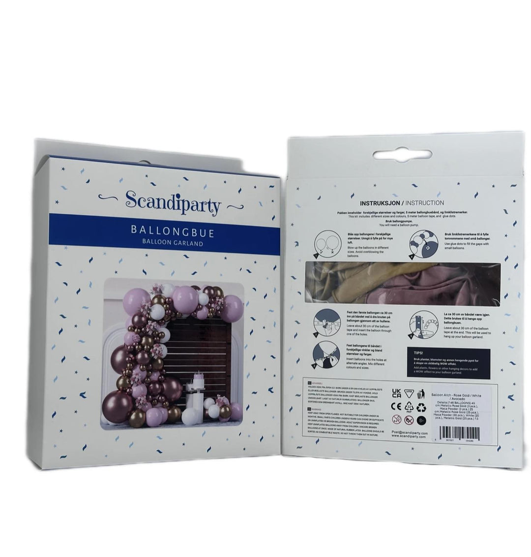 Ballongbue - Rosa, rosegull, gull og hvit