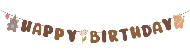 Bamser Happy birthdag banner