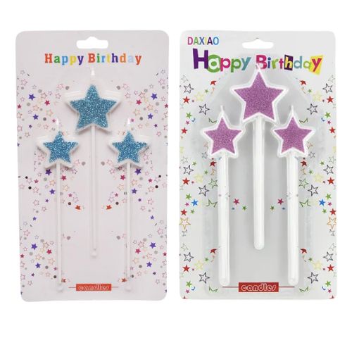 Rosa Glitter Stjerne Lys