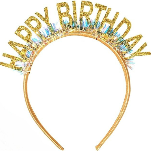 Bursdags tiara gull med tassel