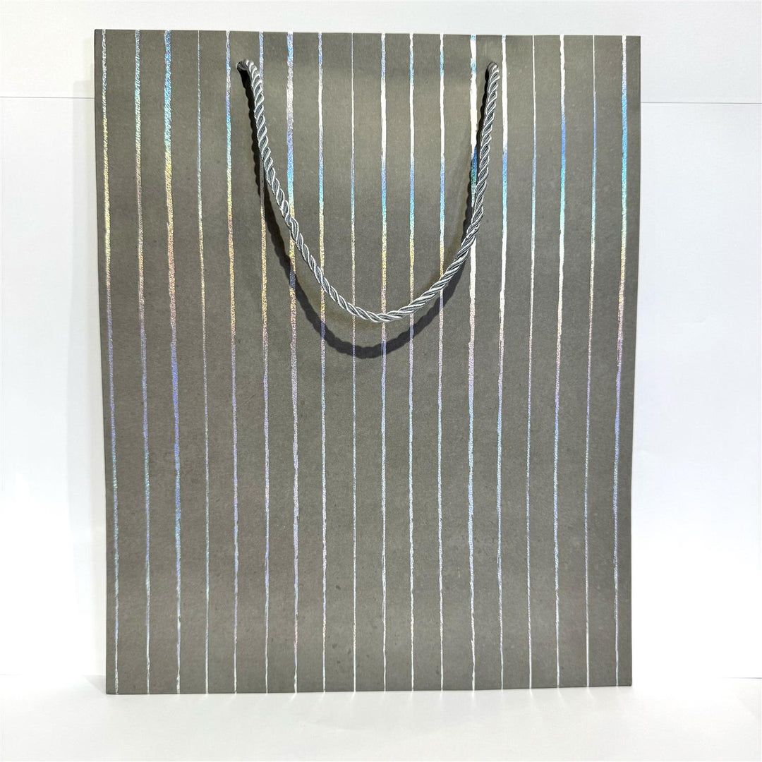 Gavepose 32x26x10 cm - Grå holografisk