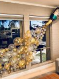 Folieballong flaske med bobler