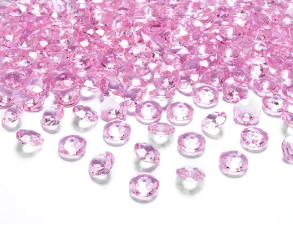 Bordkonfetti diamanter - Rosa