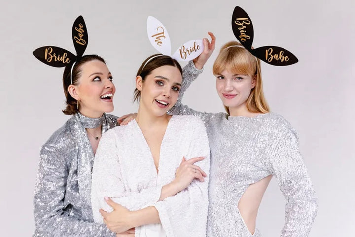 Bride babes hodebånd sett Svart og Hvit