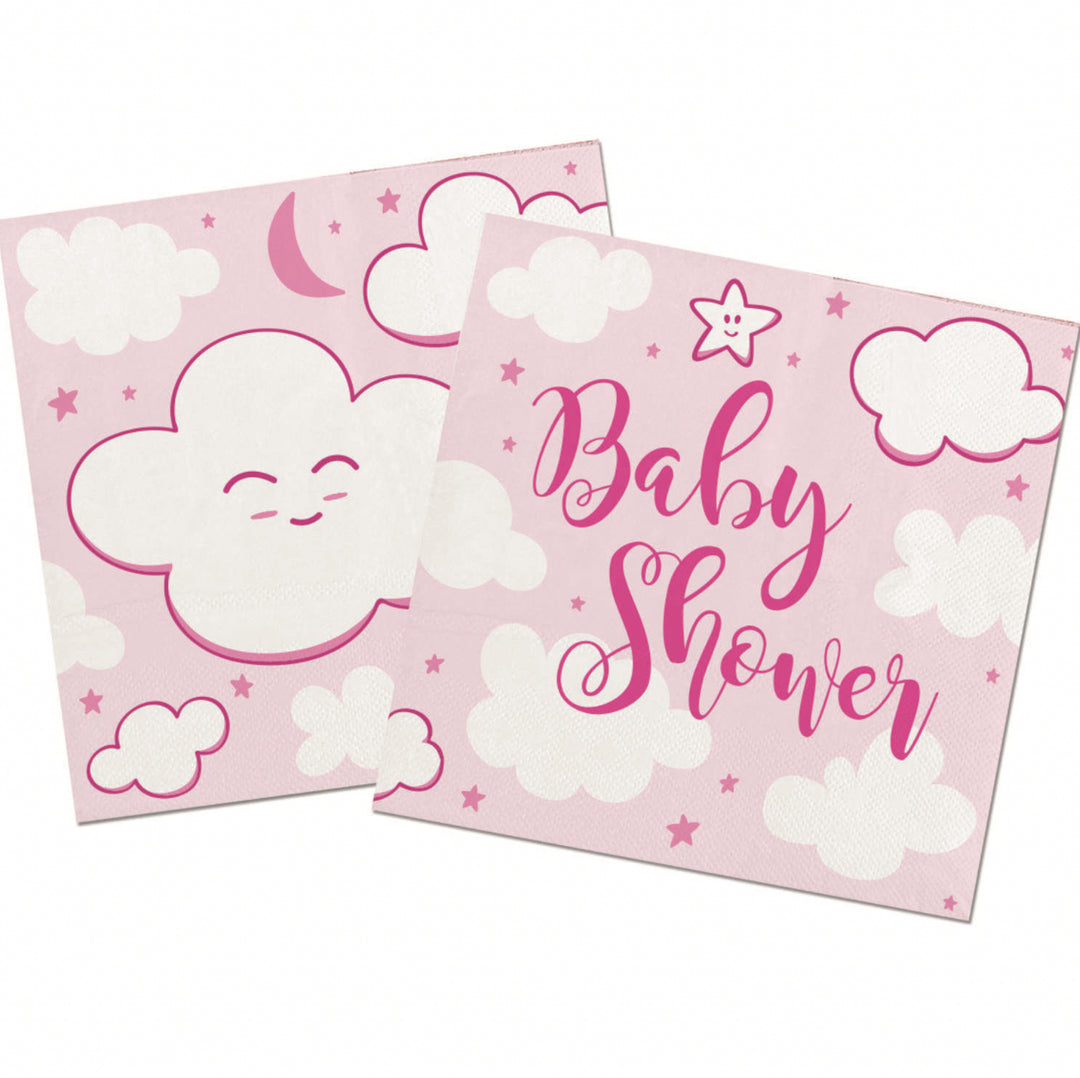 Servietter - Baby Shower Rosa