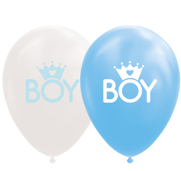 Ballonger hvit og blå - boy