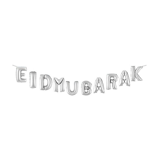 Folieballong - Eid Mubarak, Sølv