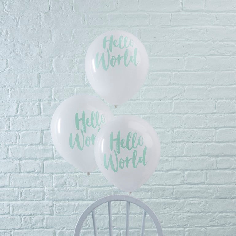 Ballonger - Hello World Mint grønn