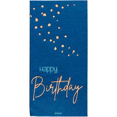 Servietter - Happy Birthday Blå