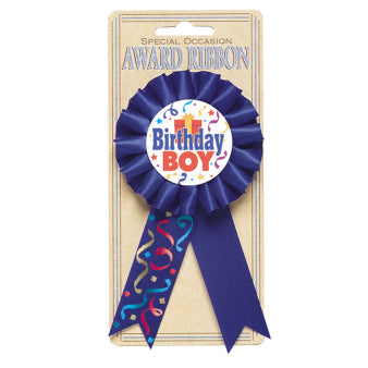 Bursdagsrosett blå - Birthday boy