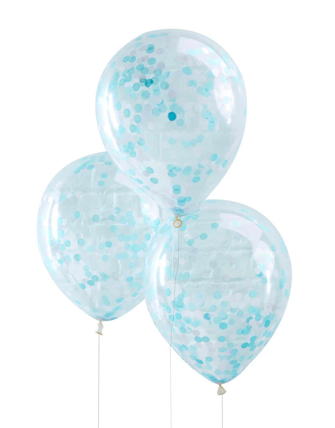 Blå konfetti ballonger