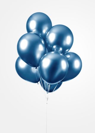 Ballonger Blå med speileffekt