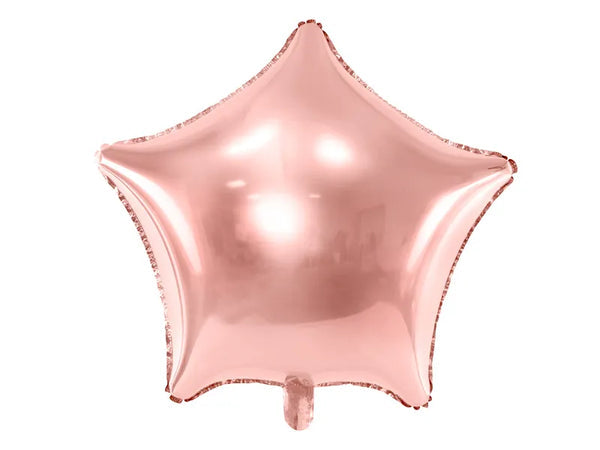 Folieballong - Stjerneformet, Rosegull