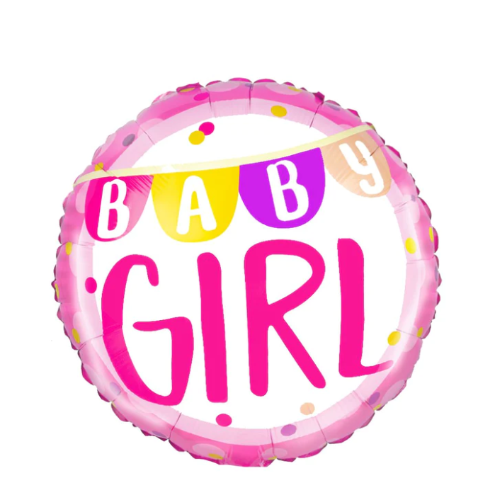 Folieballong - Baby Girl vimpel