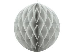 Honeycomb Ball, Grå, 30 cm