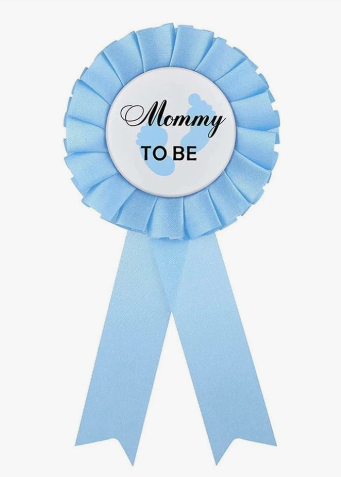 Mommy to be rosett - blå