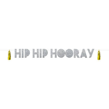 Banner - Hip Hip Hooray Sølv