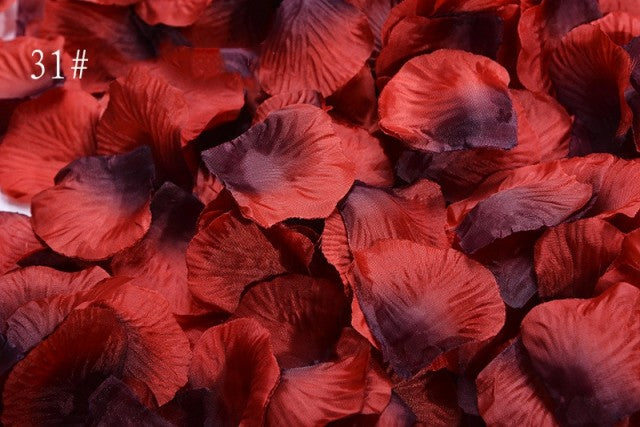 Roseblader - Mørk Rød Ombre (100 stk)