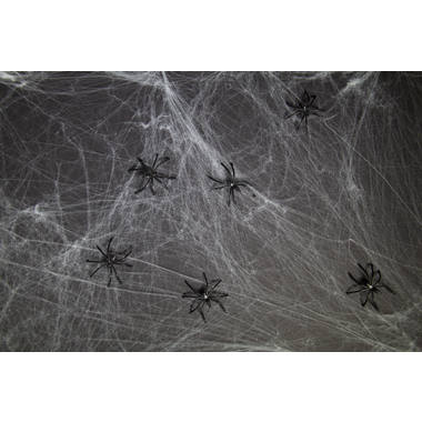 Spindelvev med svarte edderkopper - 500 g