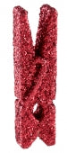 Mini treklyper - Rød glitter