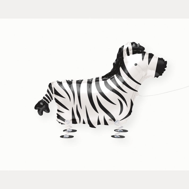 Folieballong - Stående zebra