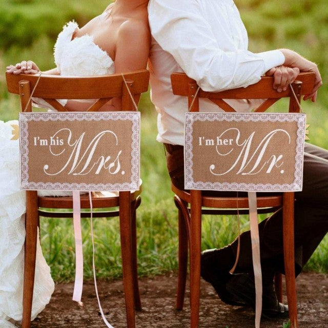 Stolskilt - Mr &  Mrs, Natur